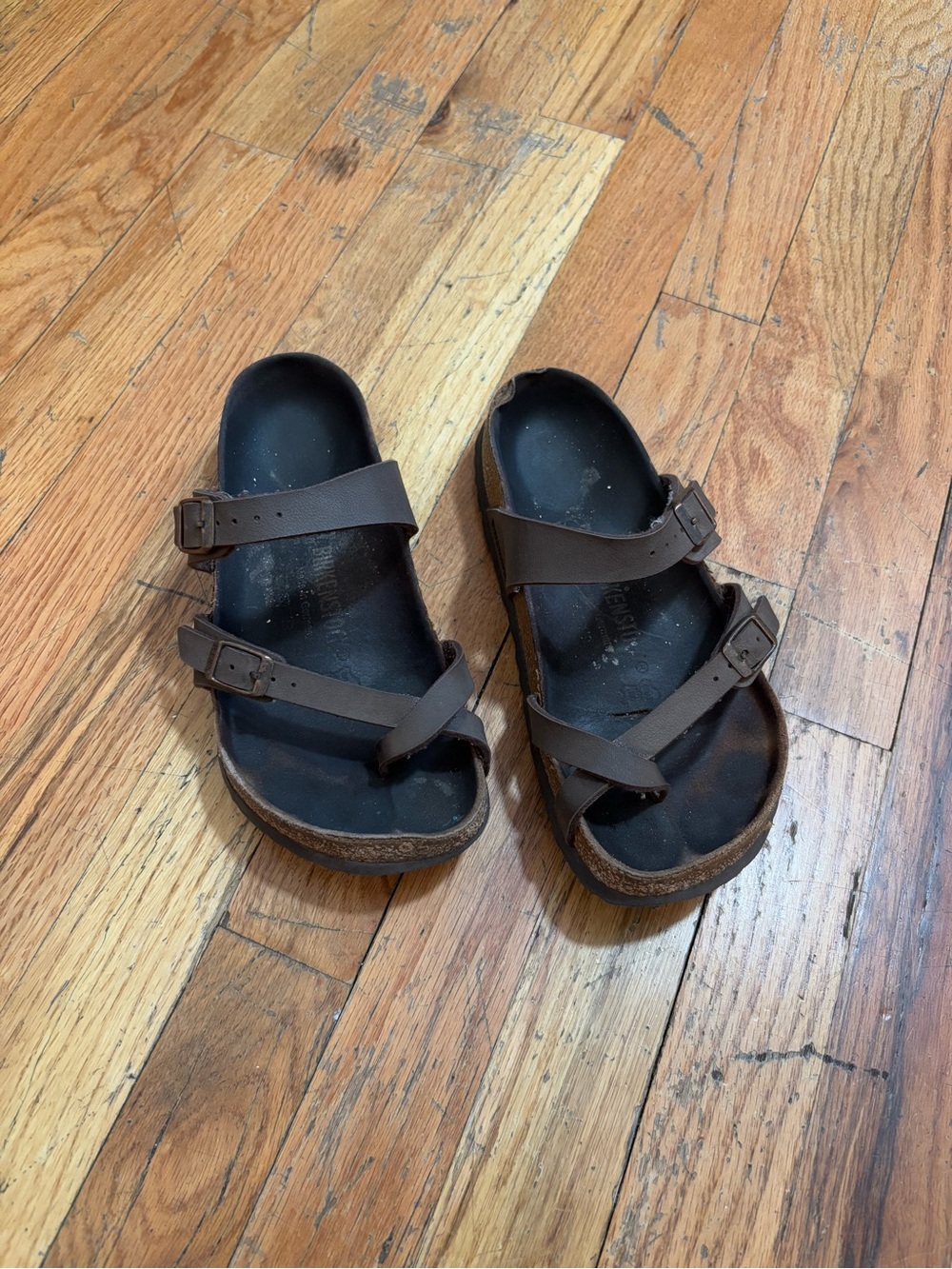 Birkenstock Brown Strappy Cork Footbed Sandals